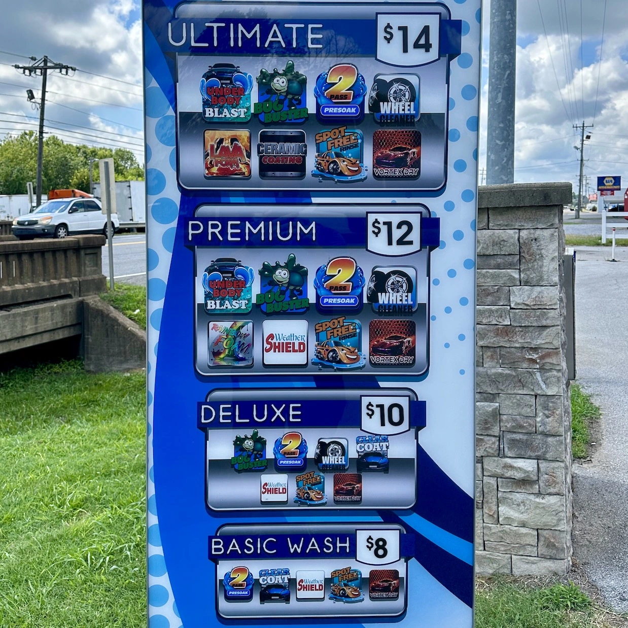 Our wash pricing.